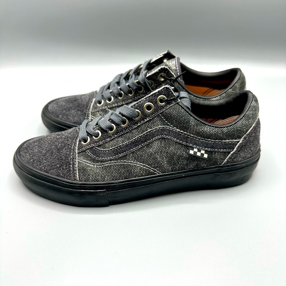VANS X QUASI Skate Old Skool black denim style Men’s Sneakers. size 7